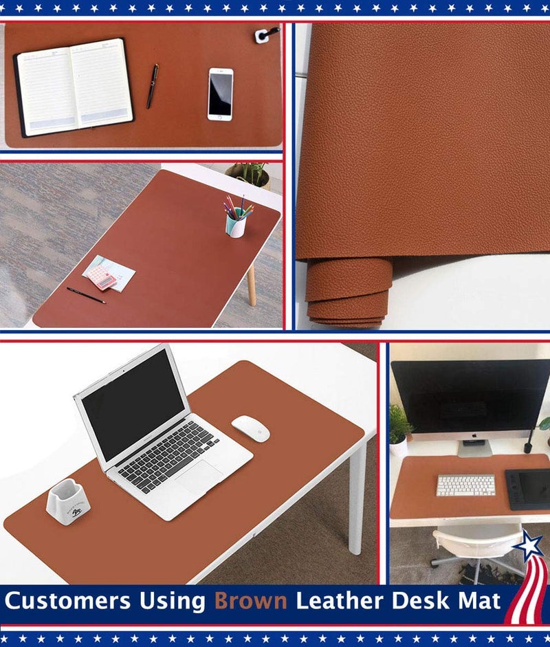 Easy Easy Life 24 X 60 Inch XL Desk Mat Desktop Protector Non-Slip PU Leather Desk Pad Blotter Laptop Computer Gaming Keyboard Mouse Pad Writing Mat Desk Cover for Women Men Kids Girls Rctangular Waterproof Black - Image 4